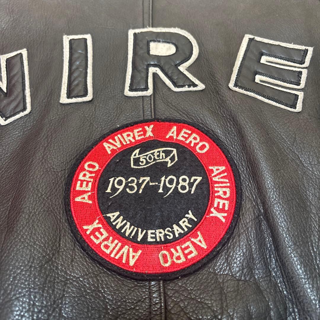 AVIREX アヴィレックス 50周年記念 レザースタジャン VARSITY