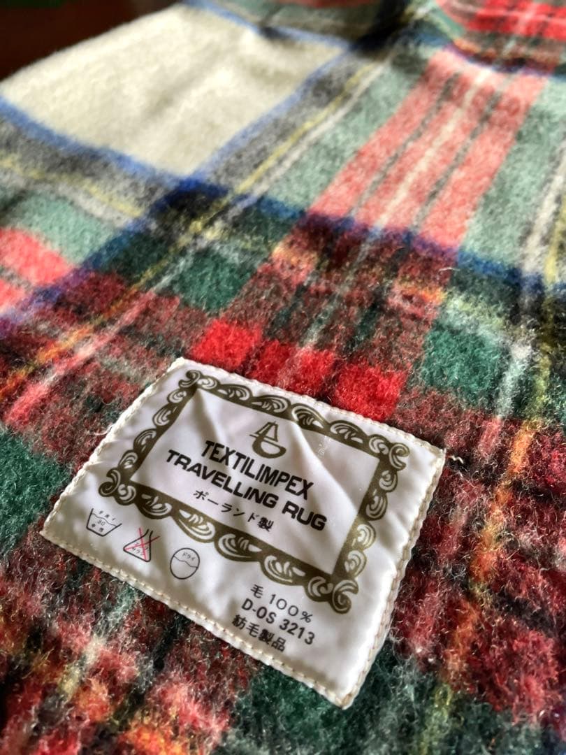 【美品】ポーランド製 TEXTILIMPEX ヴィンテージトラベリングラグ