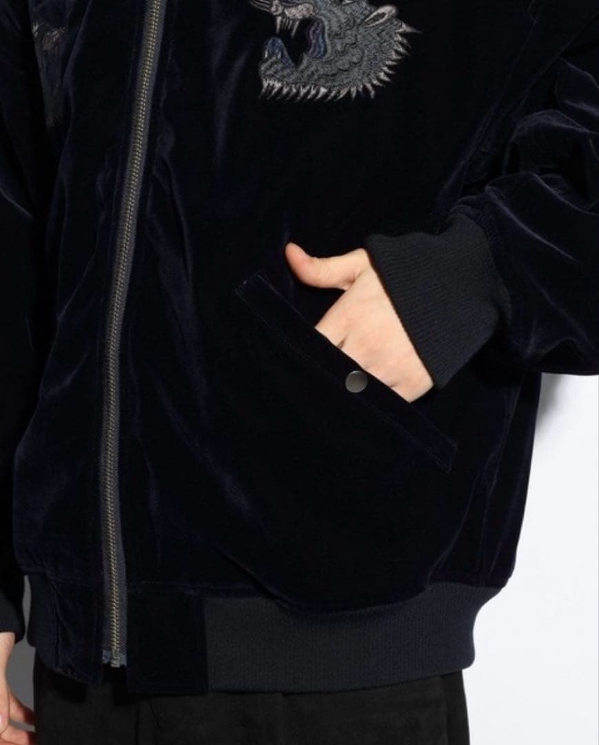 HARE×hxcyyd スーベニアブルゾン 虎 龍 刺繍 東洋 別珍