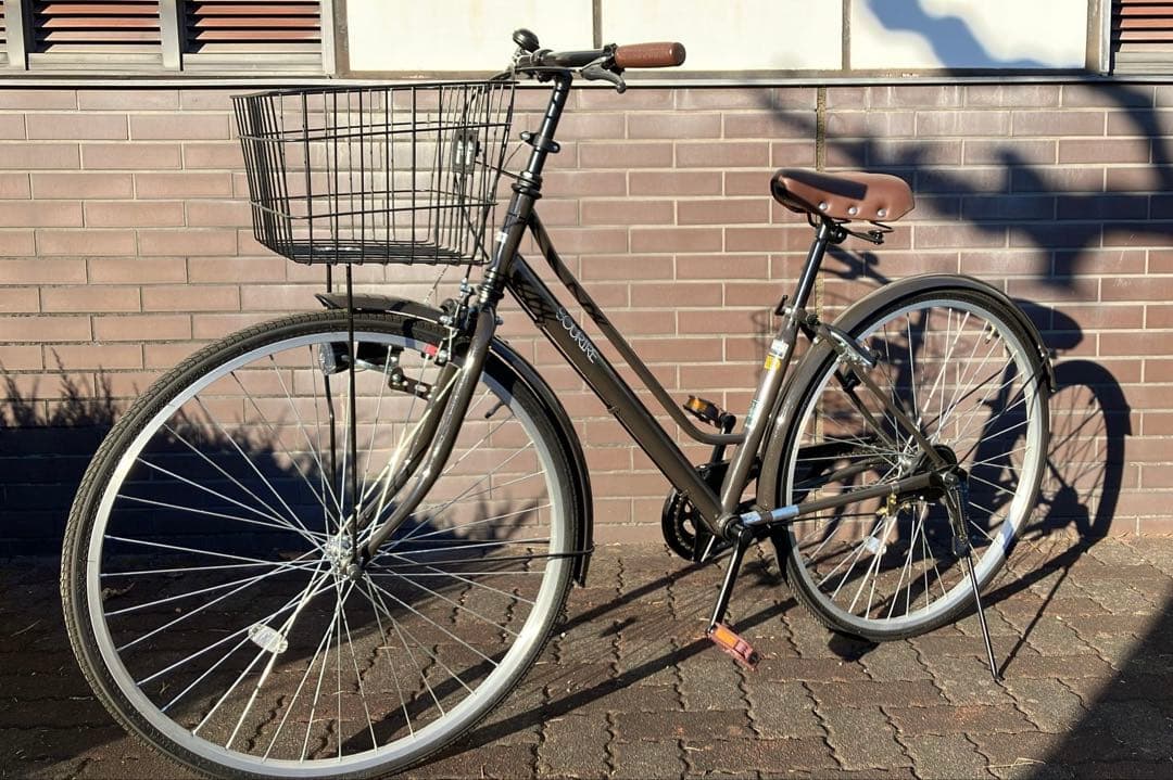 【極美品】26インチ シティサイクル ブラウン バスケット付き