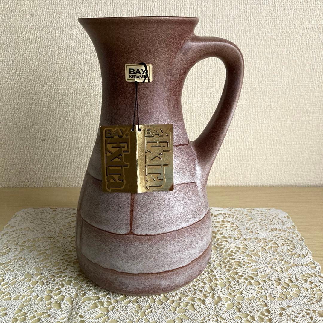 【タグ付新品】Bay Keramik 西ドイツ製　花瓶　フラワーベース　水差し