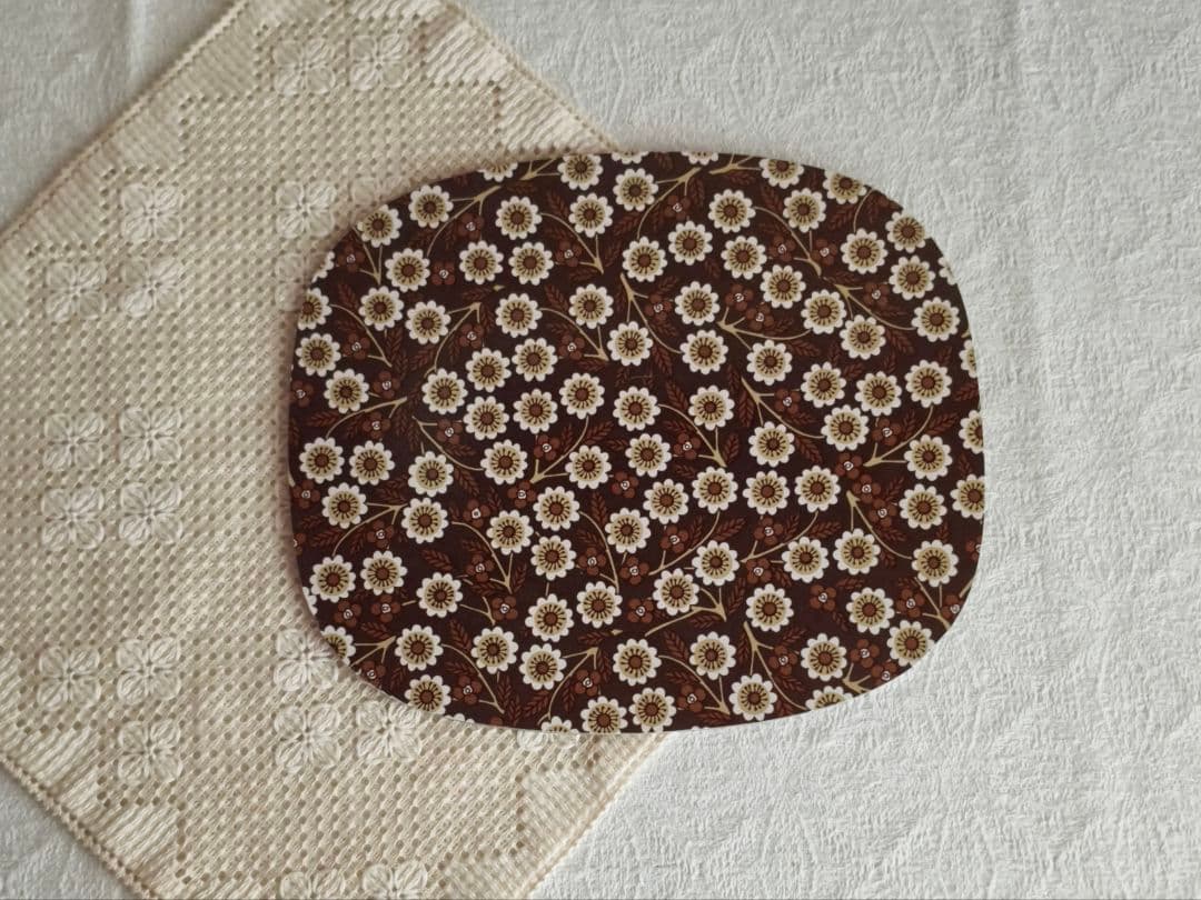 【まーちゃんさま】vintage tray ❀ ブラウン小花の クラシカルトレー