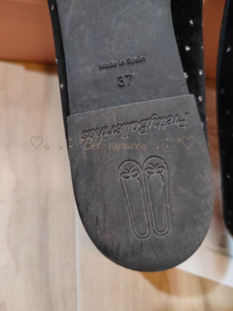 美品！プリティバレリーナ ポインテッドシューズ キラキラドット