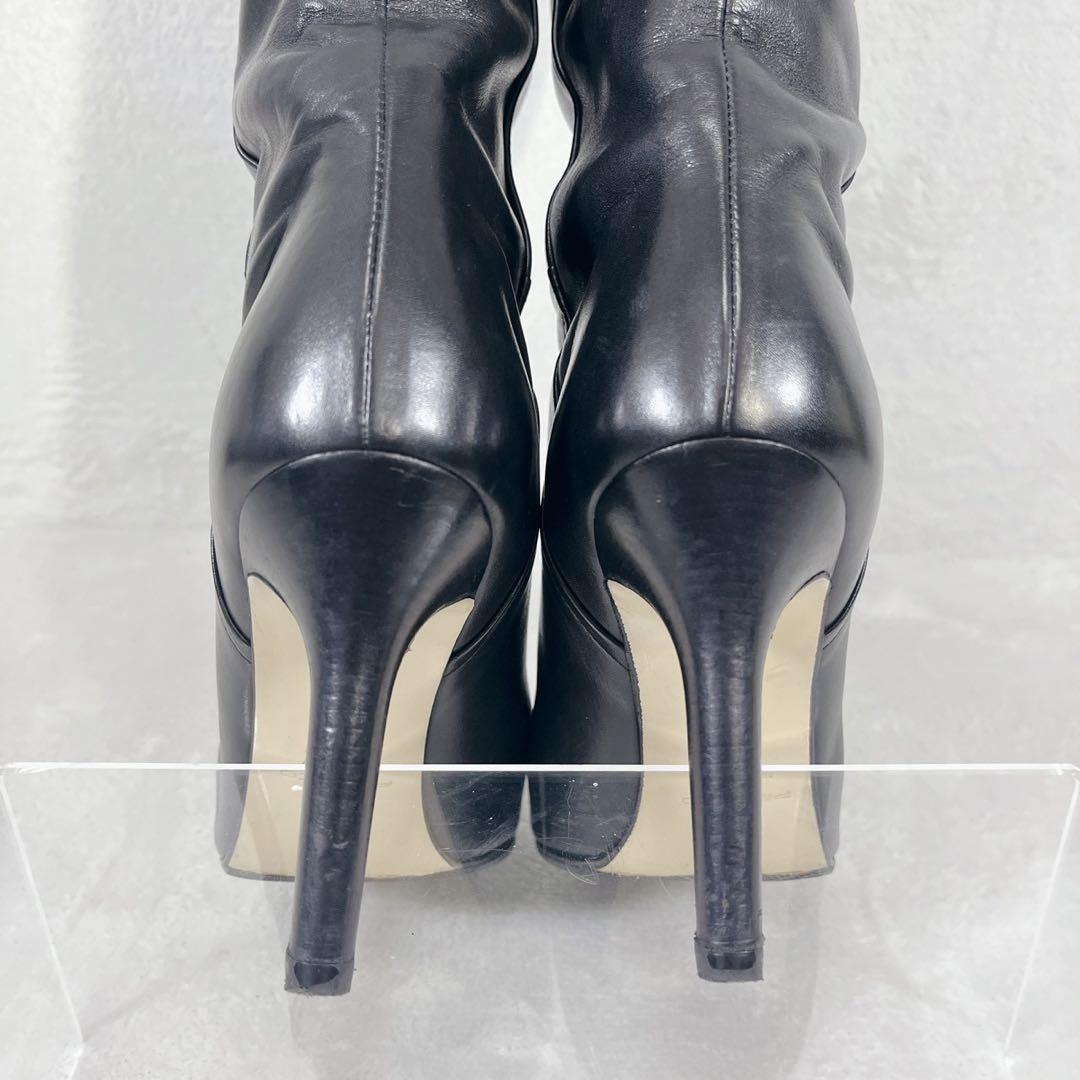 定価13万❗️ペリーコ METRO ロングブーツ 8cm BLACK 38