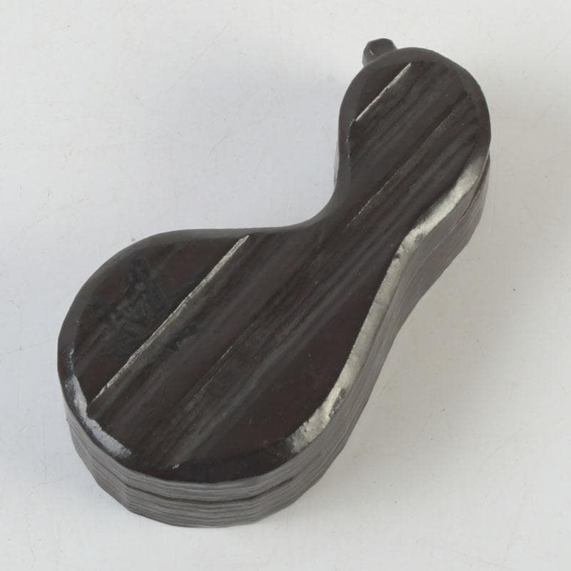 茶道具　黒塗　瓢箪形　香合　花押あり　時代箱　V　9880