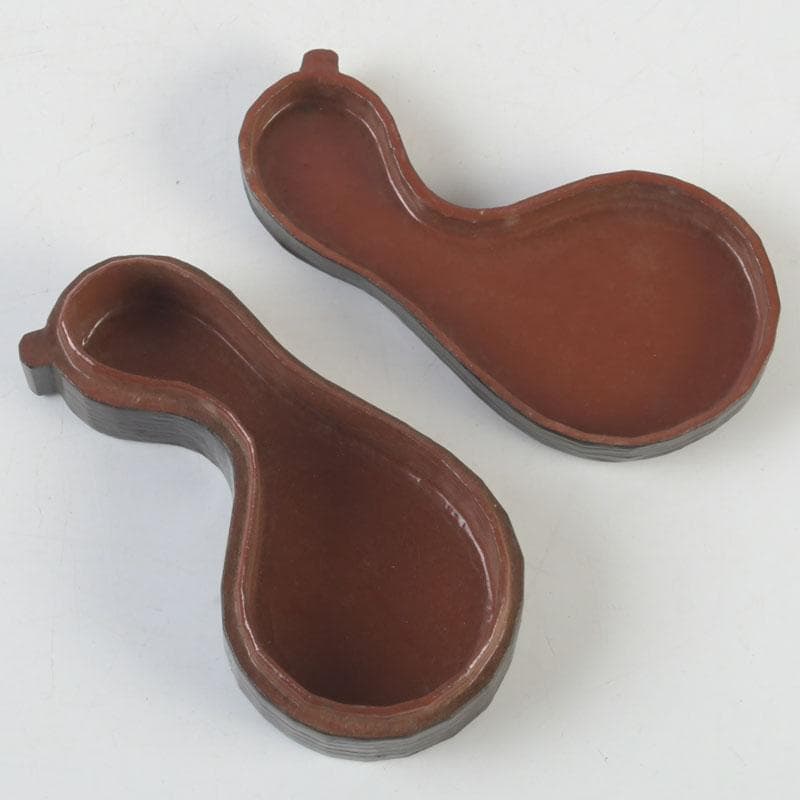 茶道具　黒塗　瓢箪形　香合　花押あり　時代箱　V　9880