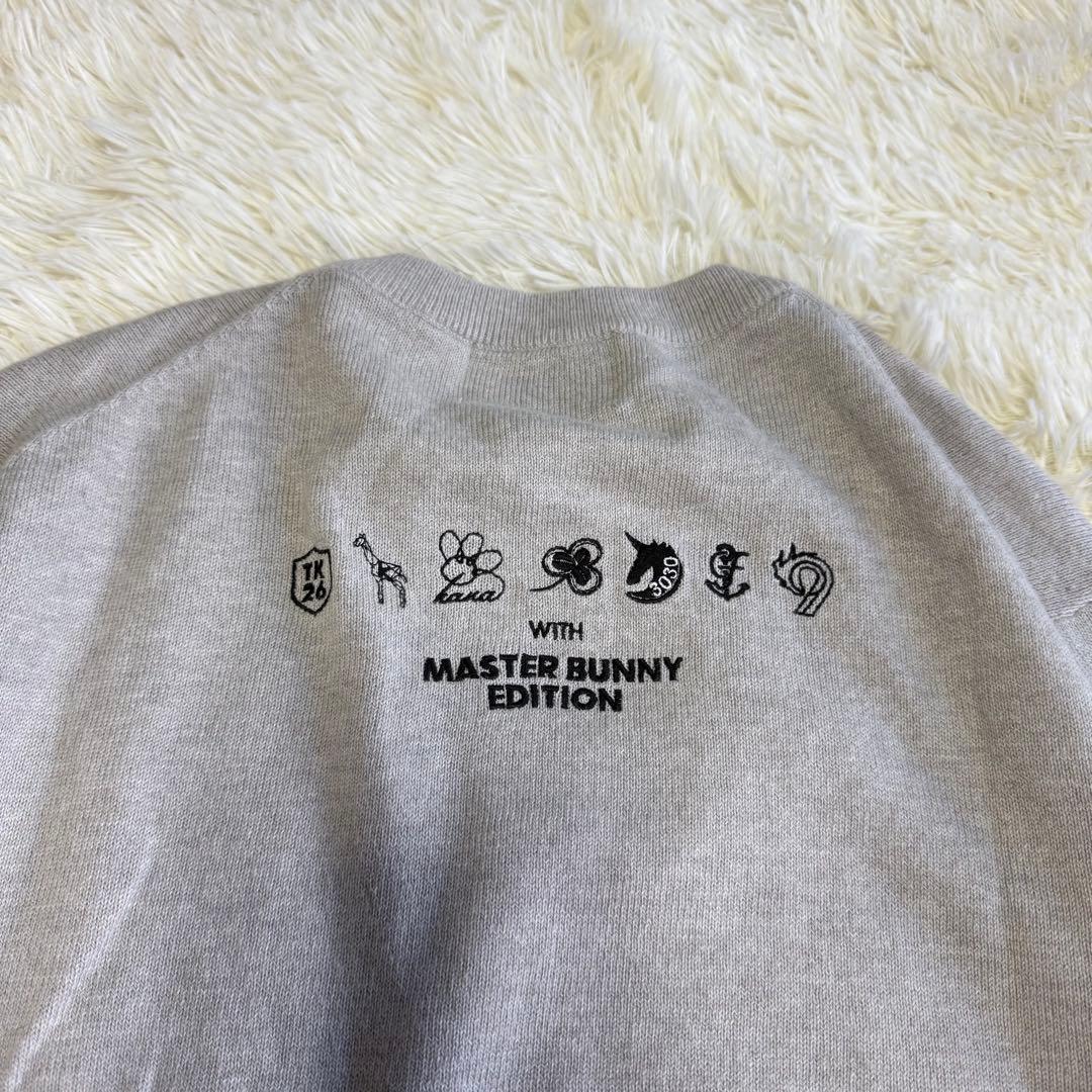 【マスターバニー】美品 ニットセーター グレー カシミヤ混 5サイズ メンズ