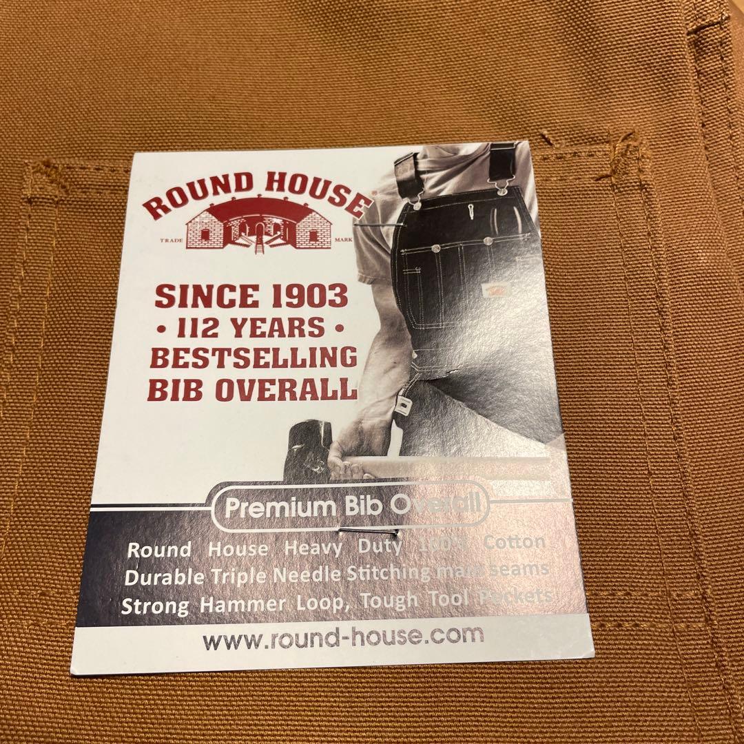 ラウンドハウス オーバーオール　W30/L32　ダック地 ダブルニー　米国製