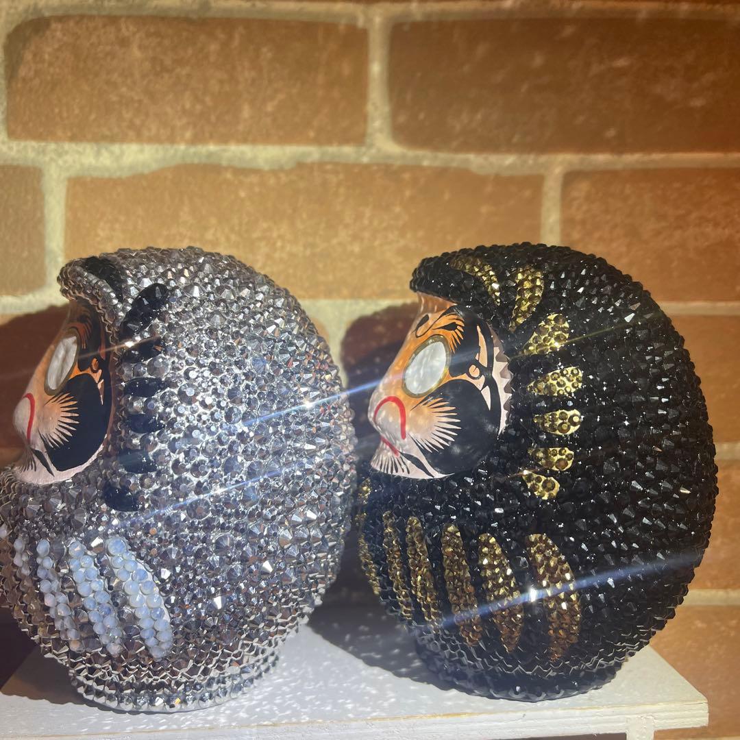 ブラック 達磨 だるま ダルマ キラキラ デコ