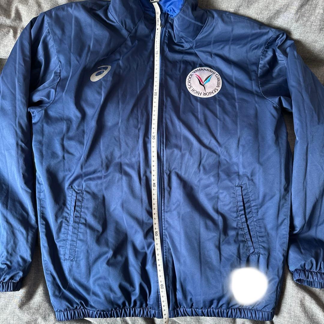 山梨学院高校　サッカー部　ウォーマー　XL アシックス　ネイビー　高校サッカー