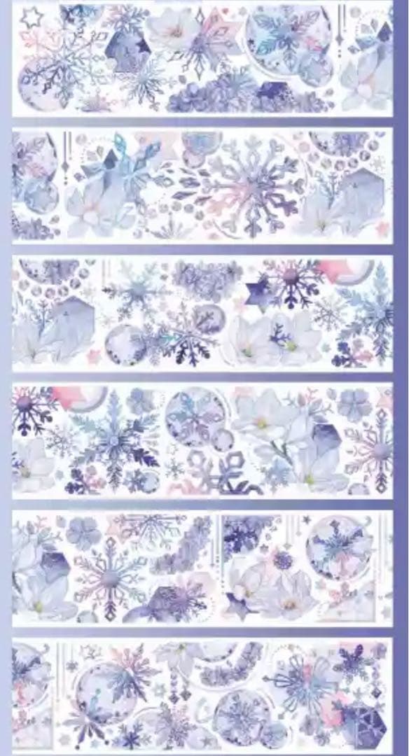 海外 PETテープ マスキングテープ 雪の結晶