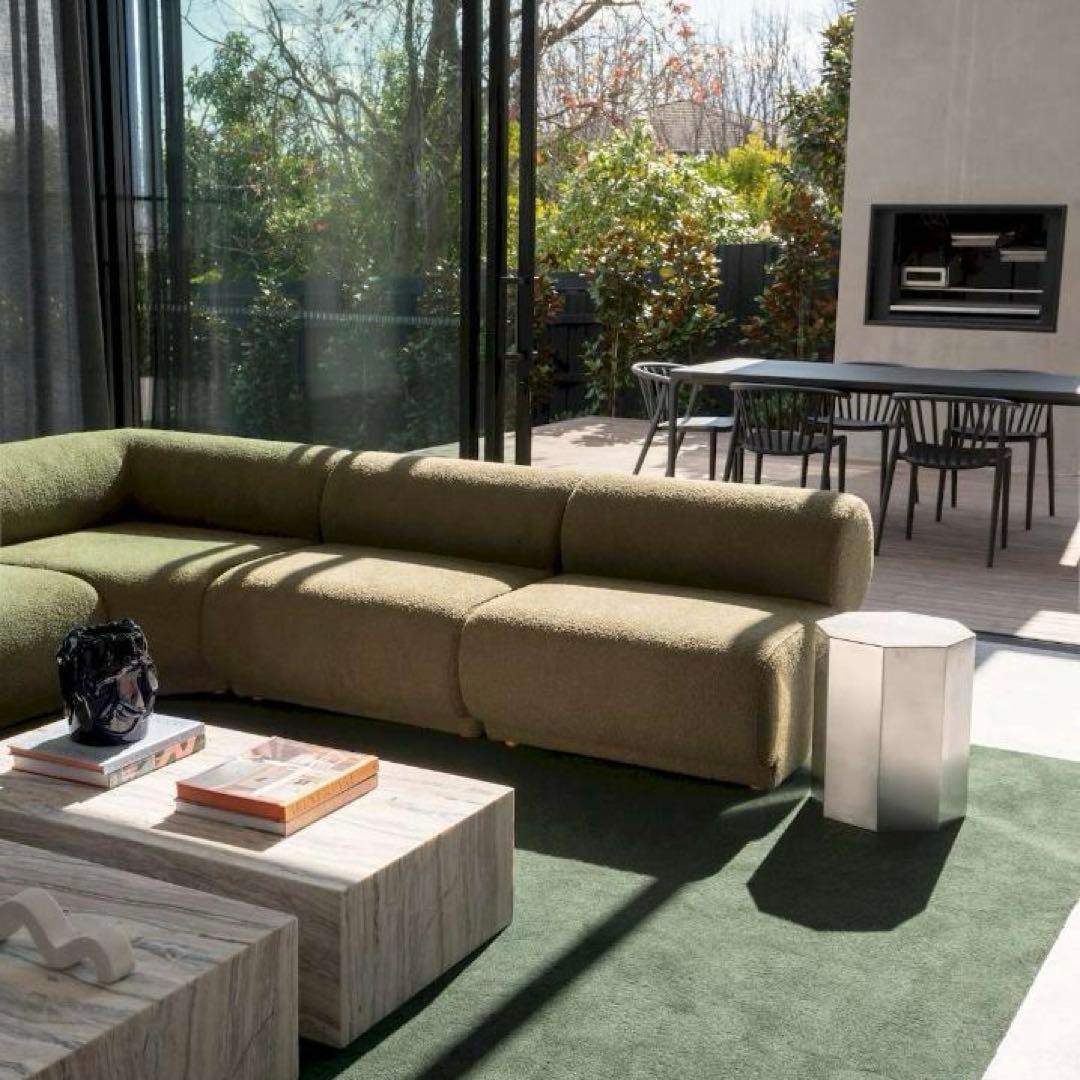 【新品】ステンレス製 スツール/サイドテーブル〈六角形〉