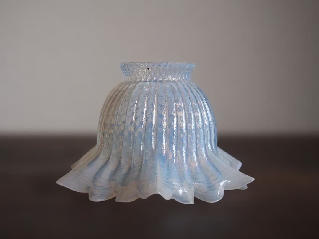 オパールガラス フリルガラス ランプシェード オパールセント/K296