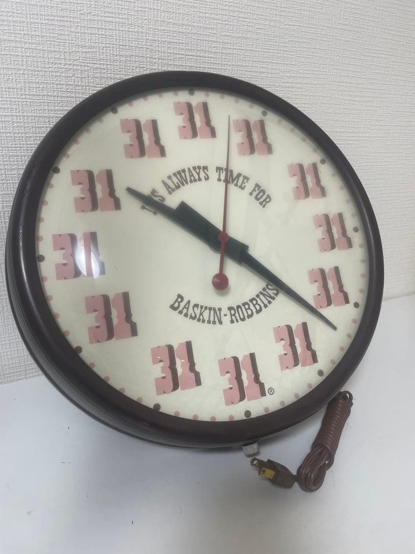 バスキン・ロビンス サーティワンアイスクリーム 31壁掛け時計 ヴィンテージ