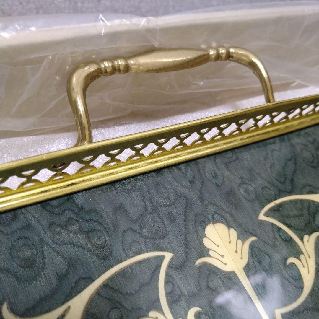 新品イタリア製　象嵌細工　トレー　お盆