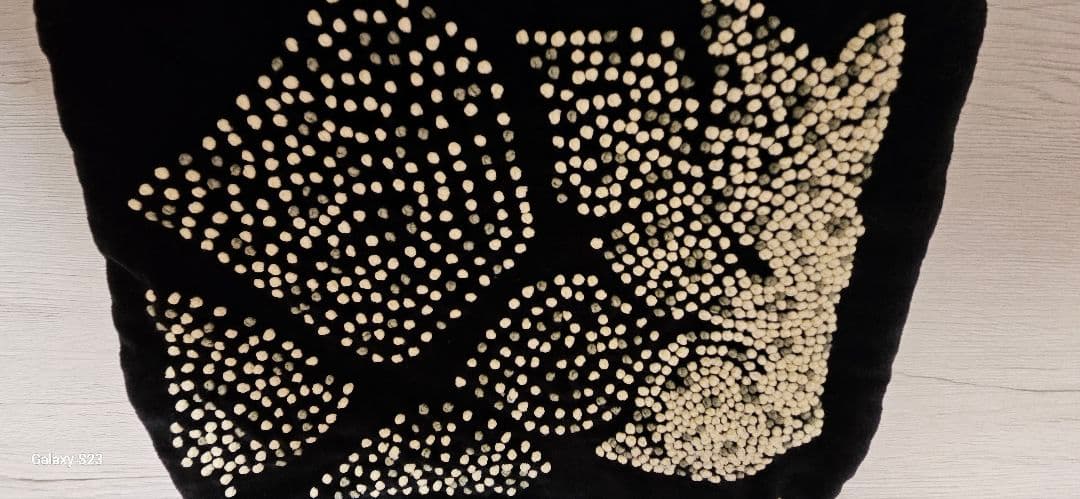 KHADI & CO ベロア刺繍バッグ/ロータス