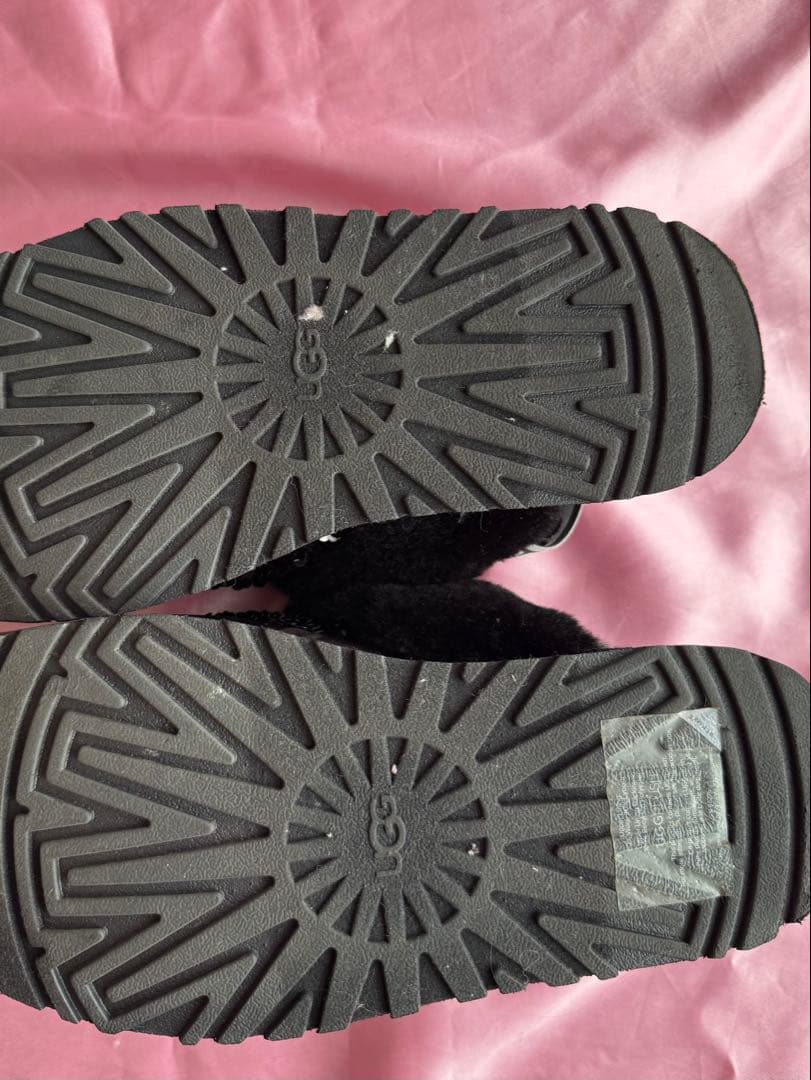 【UGG】Funkette Chunky Sequin 厚底ファーサンダル 26