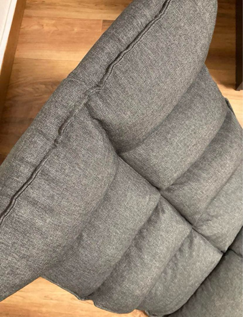 2個 本日購入 未使用 ニトリ 首リクライニング 座椅子 グレー クッション