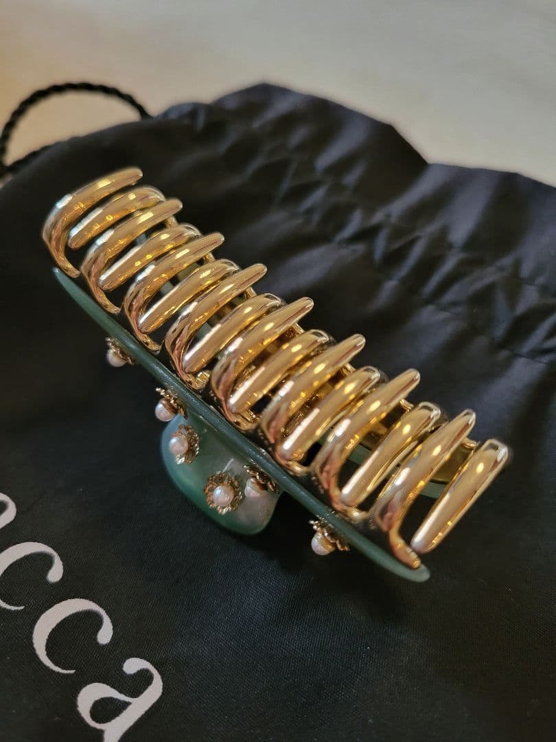 acca ヘアクリップ パール付き バンスクリップ