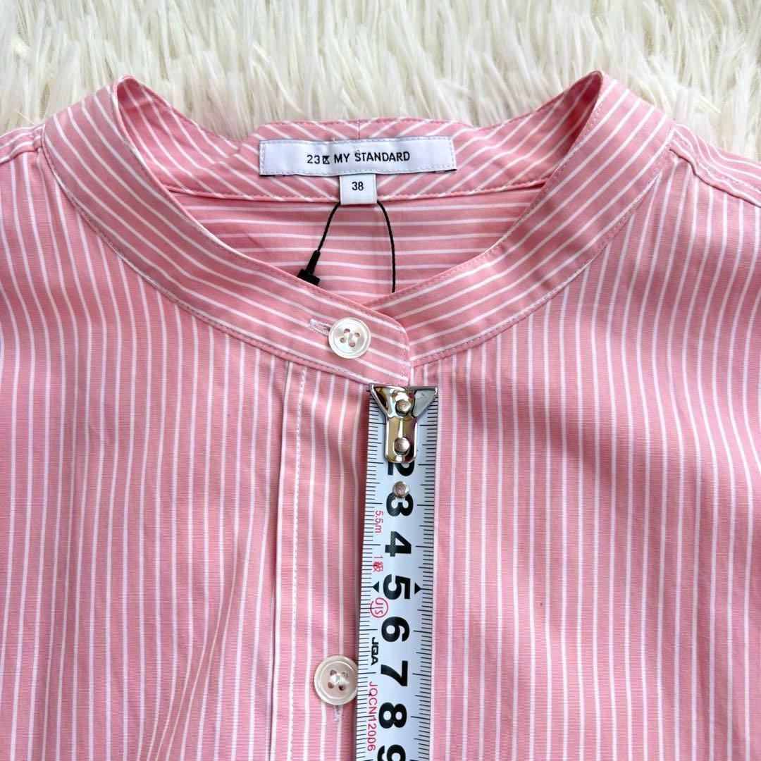 23区 CANCLINI バンドカラーシャツ 2024SS ピンク 新品　M
