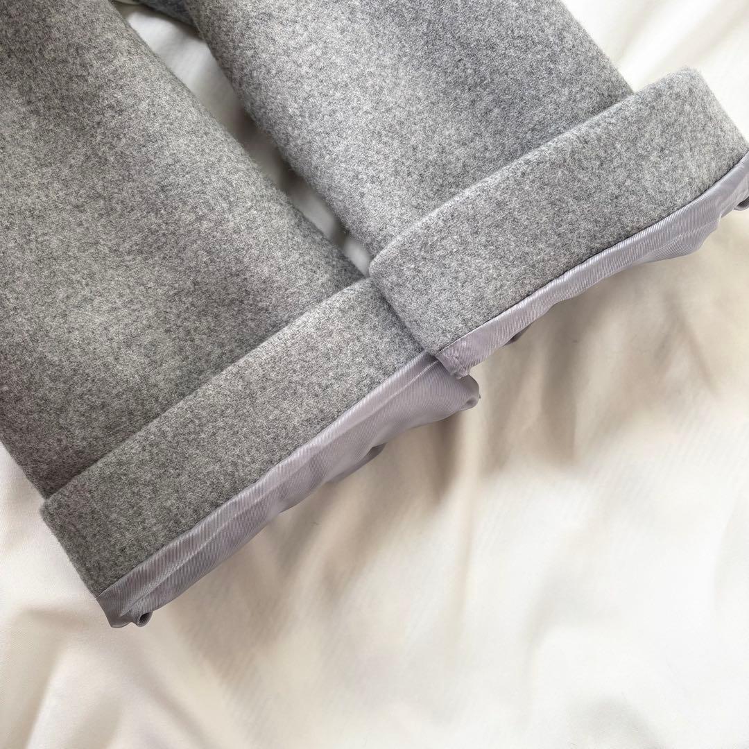 極美品✨スピックアンドスパン 人気 WメルトンPコート グレー 36