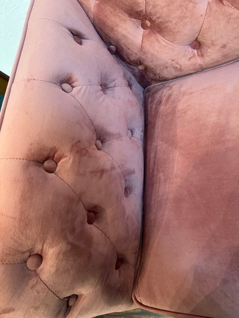 ソファ 大人可愛い1人掛けソファ コンパクト エレガント ベルベット調