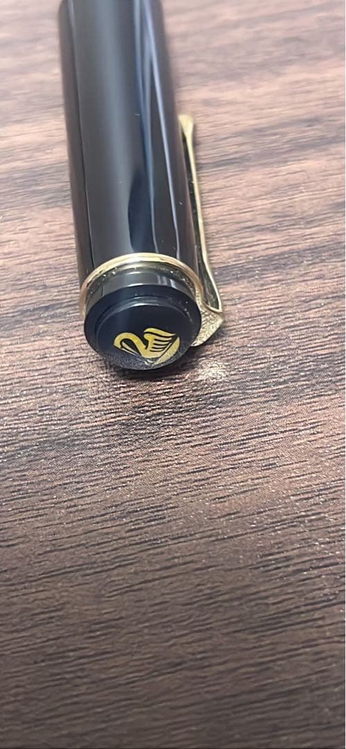 ペリカン　万年筆 黒と緑の樹脂製