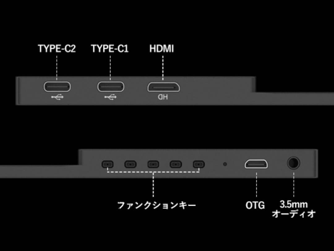 モバイルモニター 14インチ 2K IPS 光沢