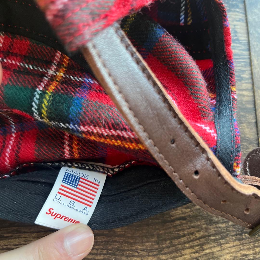 Supreme チェック柄キャップ