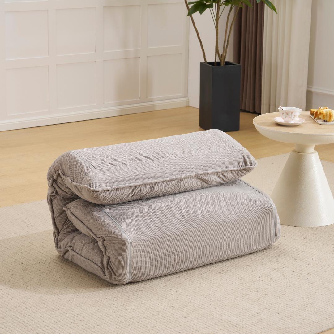 【新品】18段リクライニング折りたたみソファベッド 組立不要