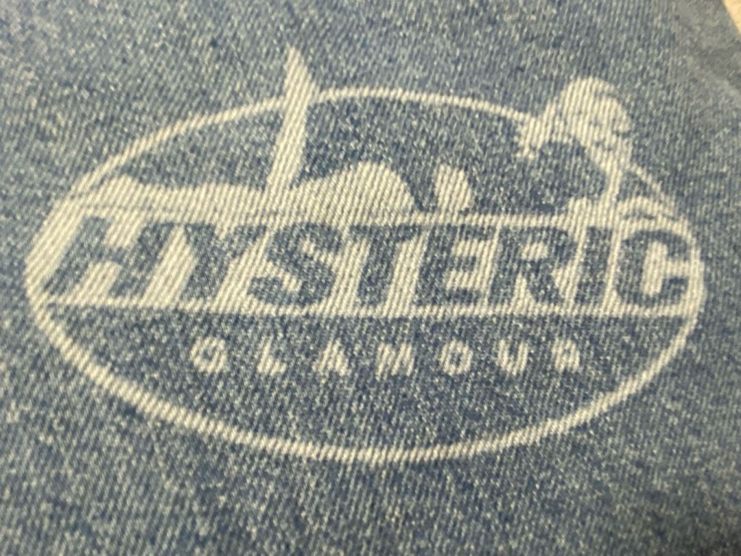 HYSTERICGLAMOUR　OVAL WOMAN柄 デニム ダウンベストXL
