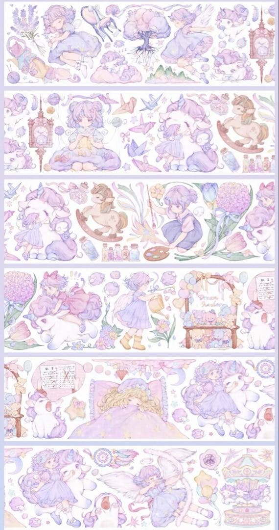 贝壳光 愈梦师 7cm×10m 海外マスキングテープ 海外マステ　人物