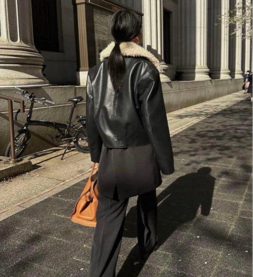 Ameri ファー付きライダース