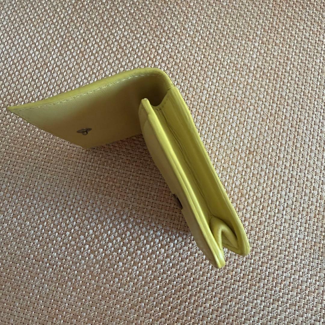 ボッテガヴェネタ 名刺入れ イントレチャート レモンイエロー