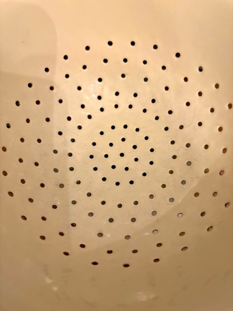 ◆希少美品◆イギリスアンティーク ホーローコランダー　クリーム×ブルー