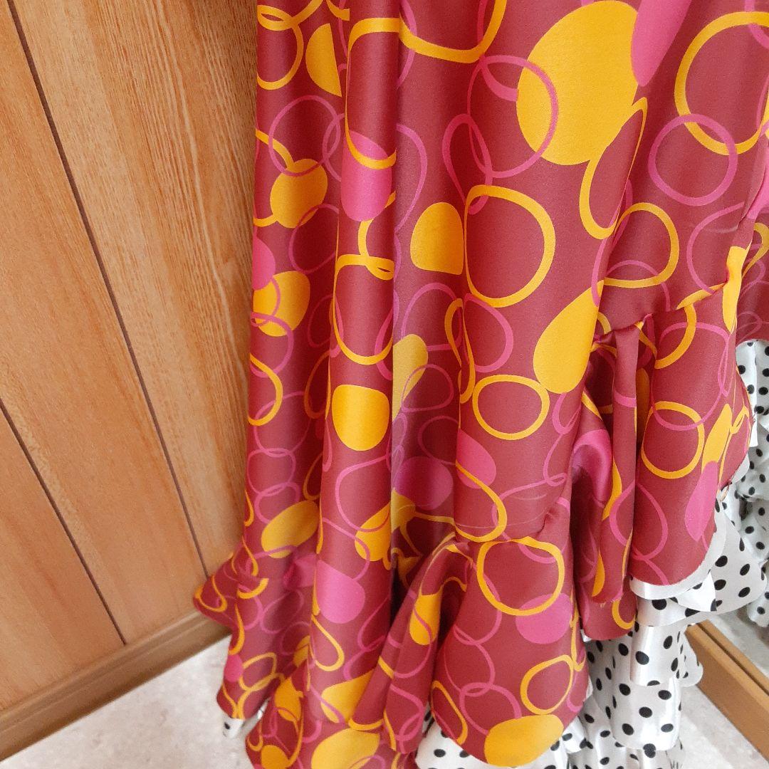 フラメンコ衣装　☆ファルダのみ　＊水玉が可愛いい豪華なファルダ