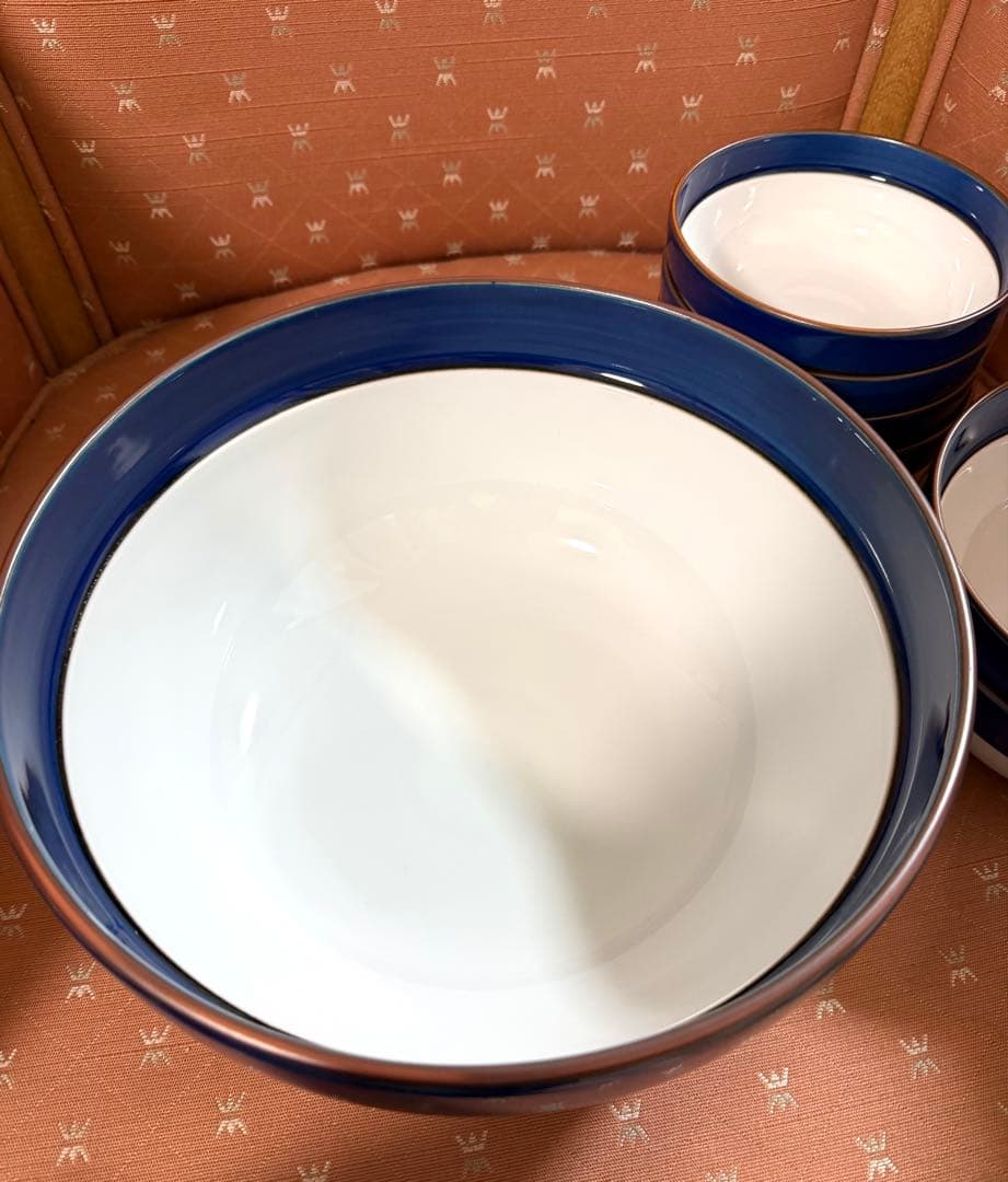 【未使用】日本製　波佐見焼　白山陶器　マルティブルー ボウル＆皿12個セット