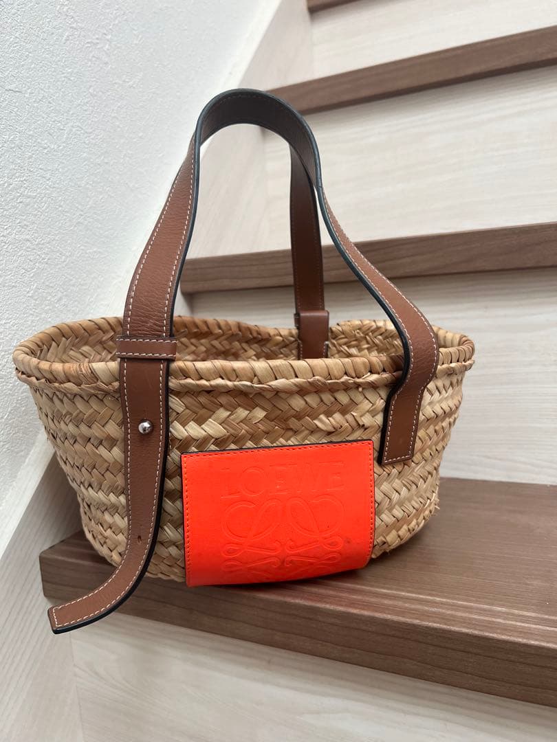 LOEWE ロエベ　カゴバッグ　かごバッグ　オレンジ