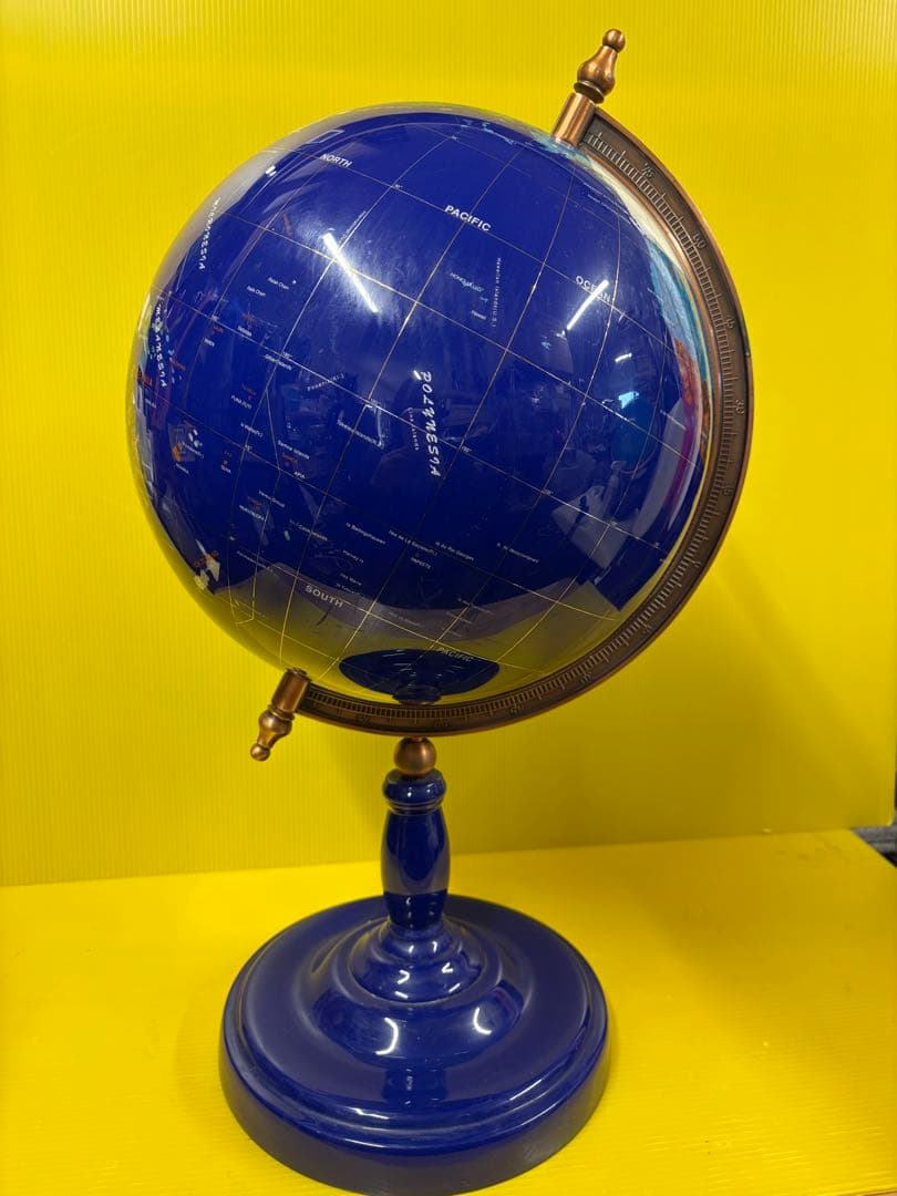 アンティーク ラピスラズリ天然石高級地球儀✨【ガハハ本舗新春お宝特価市】✨