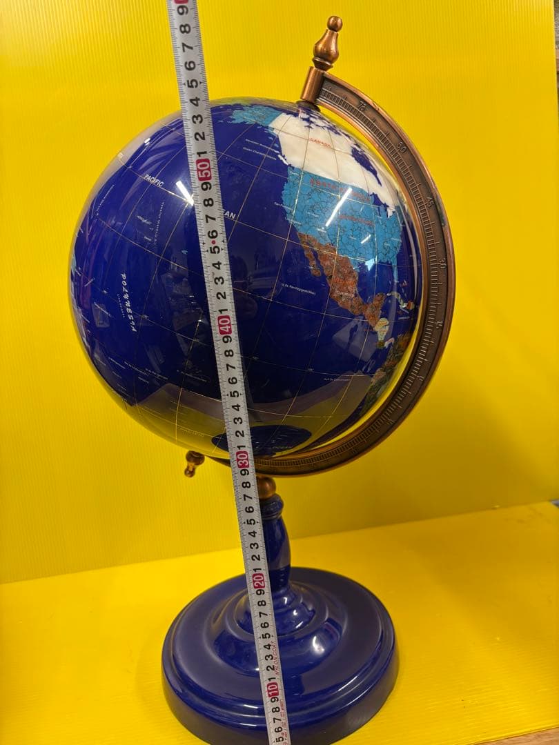 アンティーク ラピスラズリ天然石高級地球儀✨【ガハハ本舗新春お宝特価市】✨