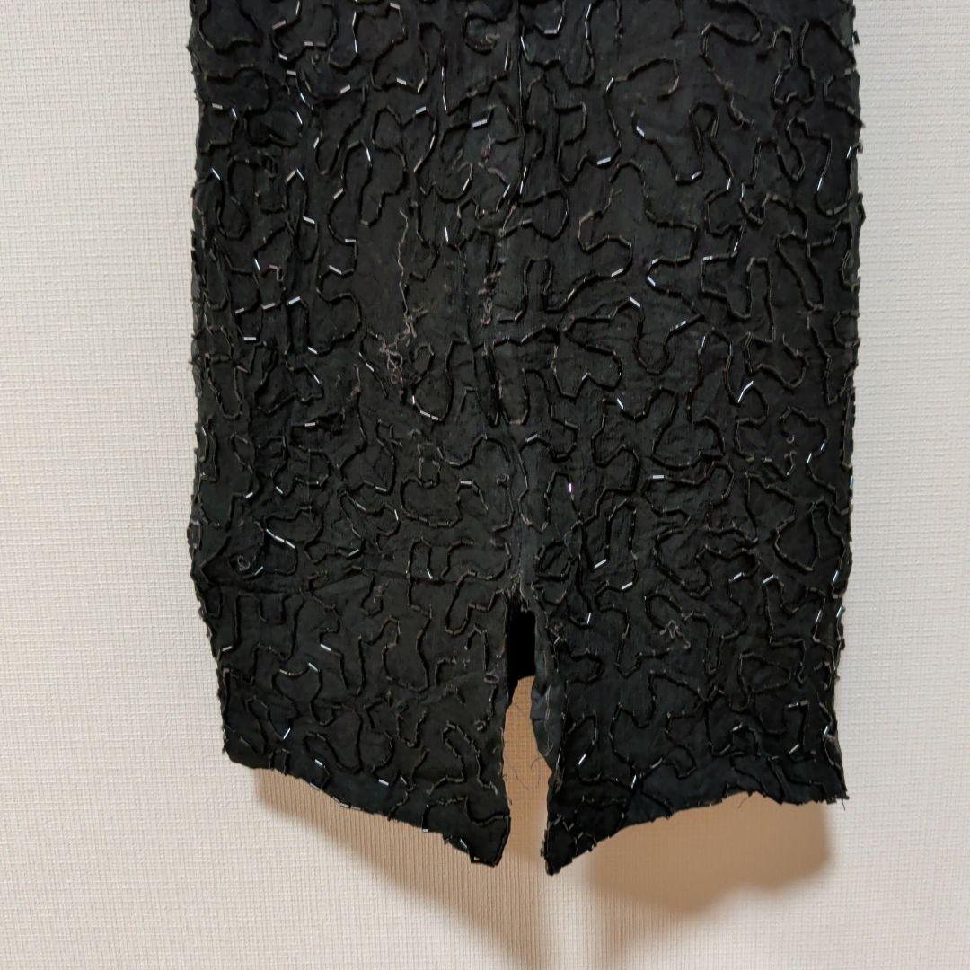 ​【希少】Sténay 総刺繍 鳳凰/ウィングデザイン ビーズドレス P8サイズ