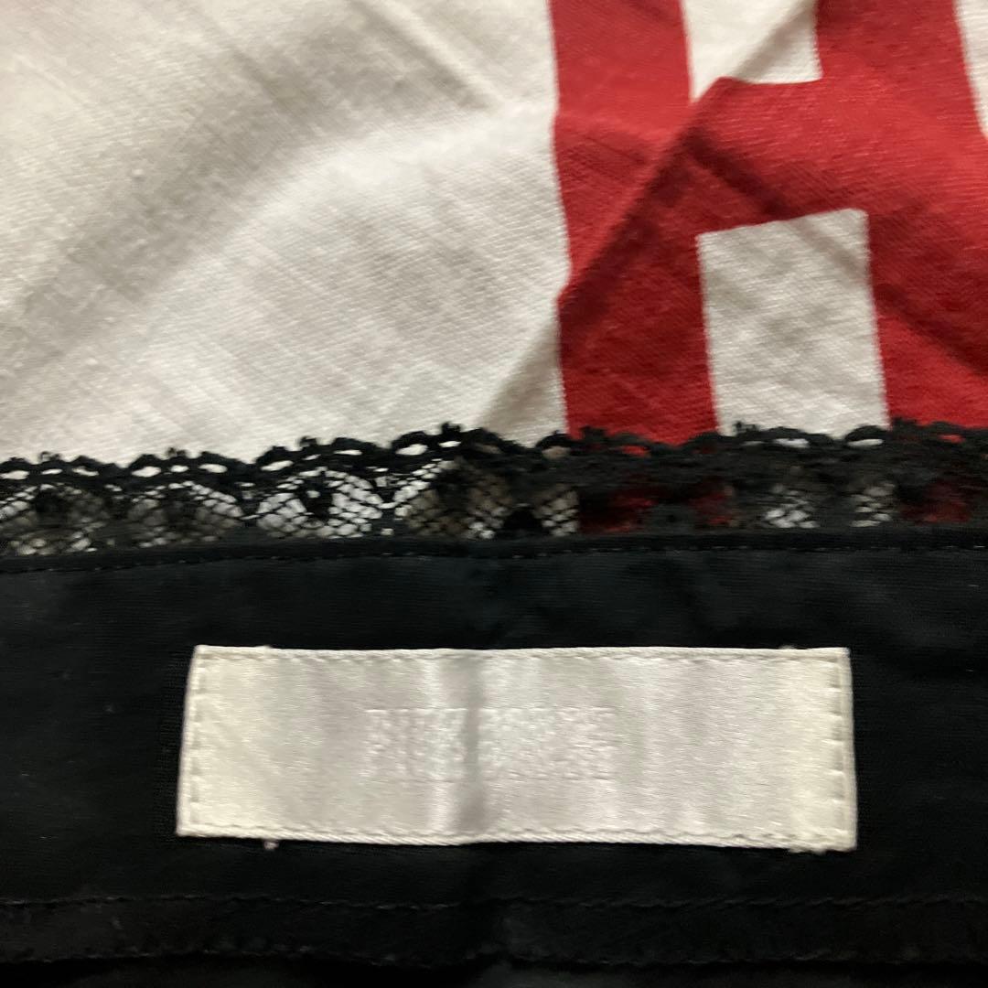 ピンクハウス 未使用品 綿ローン&フランス製?!レース黒生地キャミソール