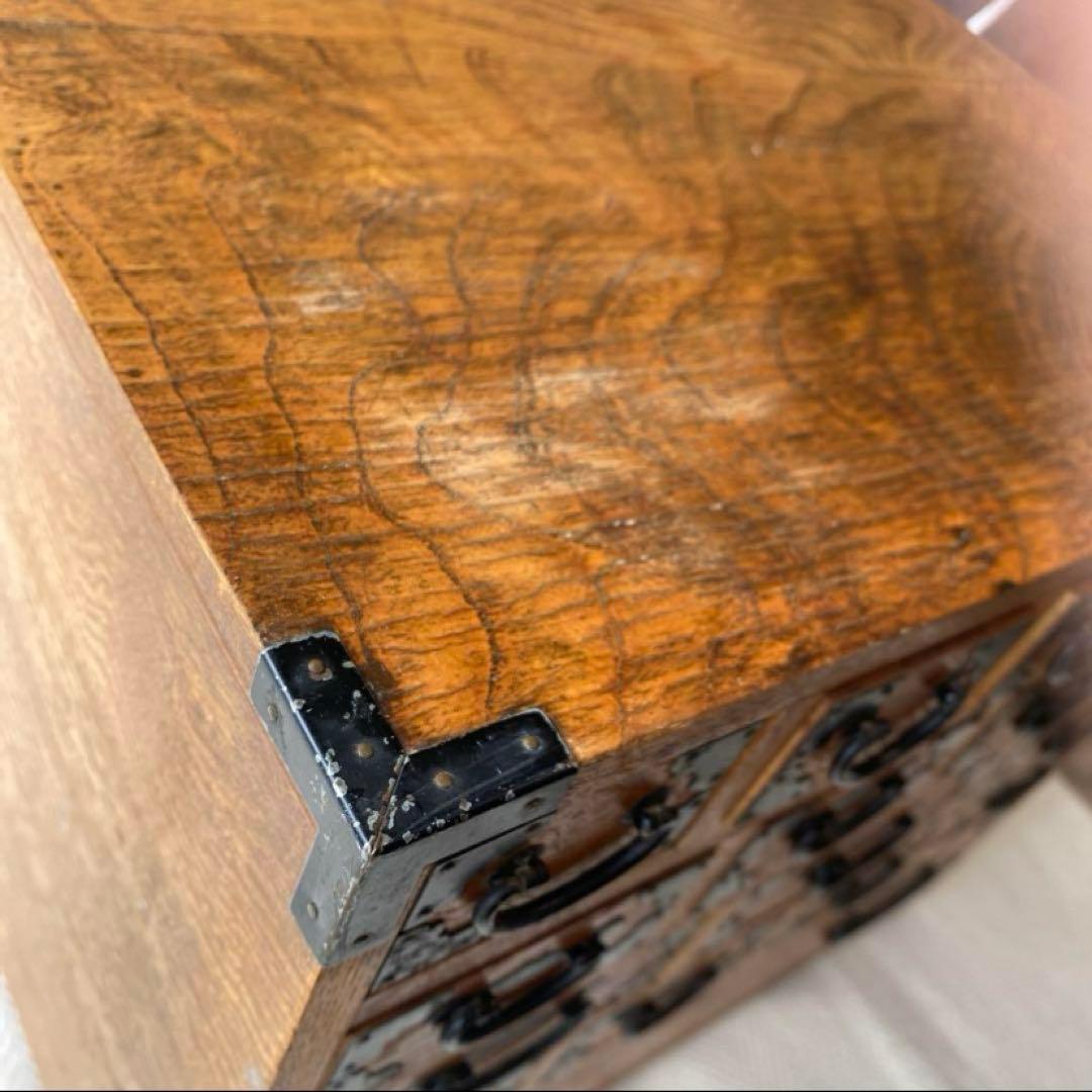 最終】小箪笥 薬箱 裁縫箱 小物棚 17杯 和モダン テレビ台 隠箱 雑貨棚