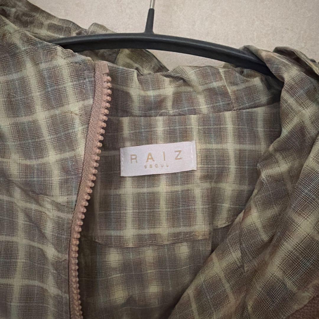 【SATIIIZ】Davi Nylon Check Windbreaker