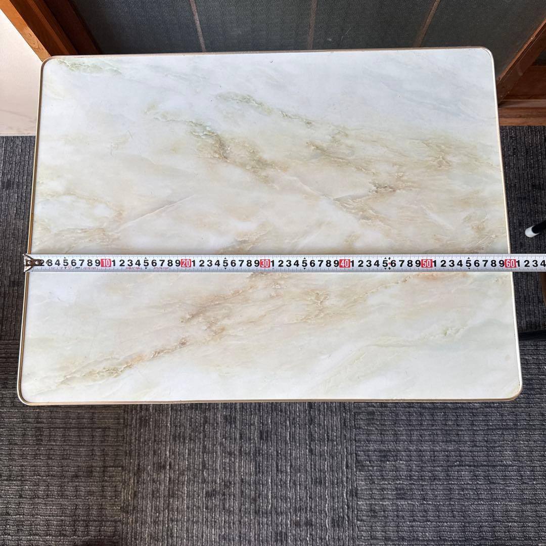 昭和レトロ　サイドテーブル　　アイアンフレーム　ヴィンテージ