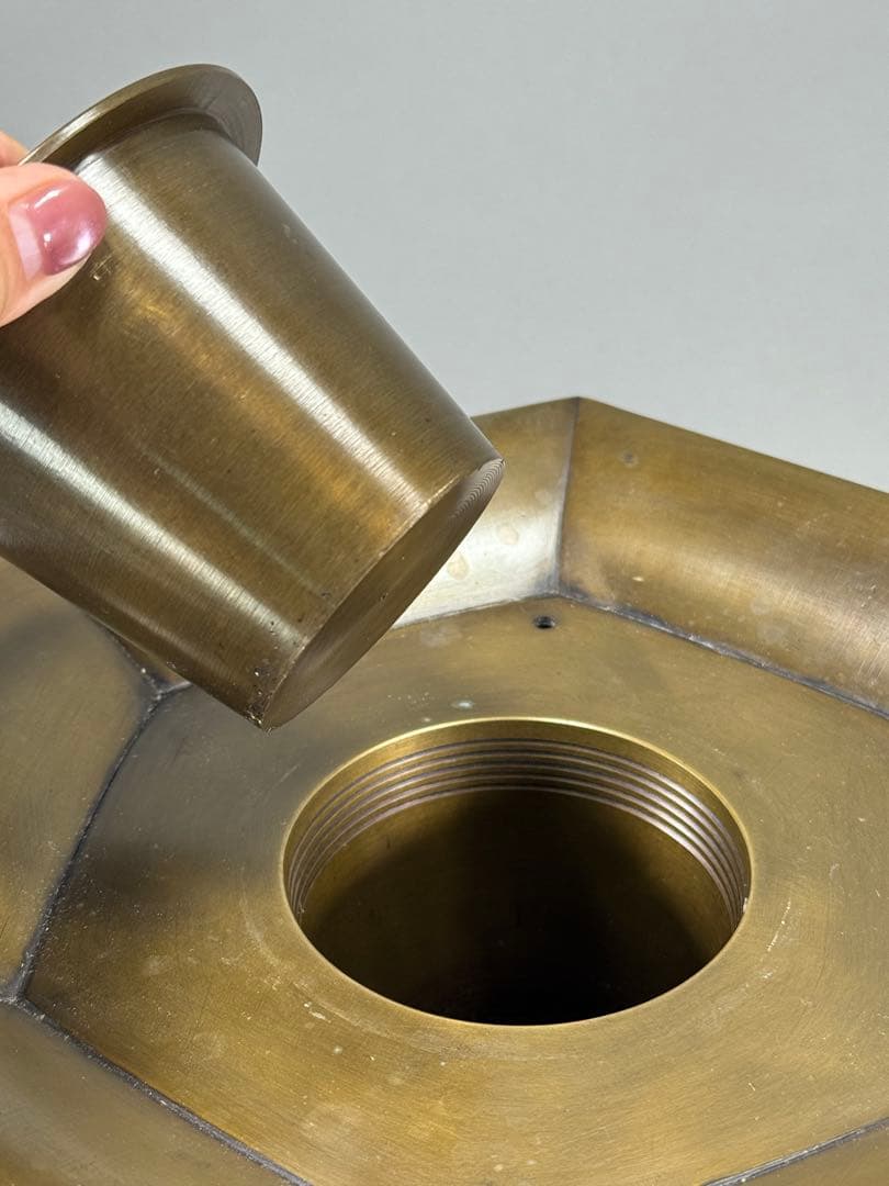 唐銅花器　いけばな　池坊　立花　古流　花瓶　華道具 高さ28.5cm 5kg