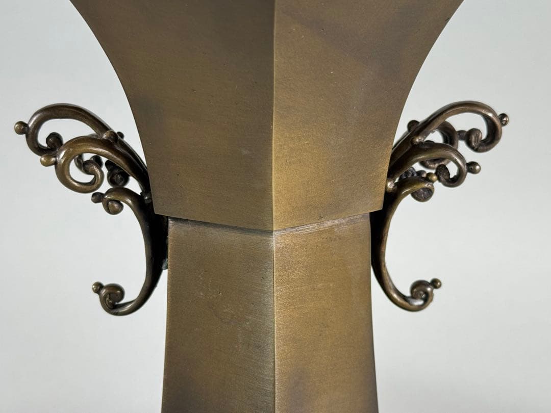 唐銅花器　いけばな　池坊　立花　古流　花瓶　華道具 高さ28.5cm 5kg