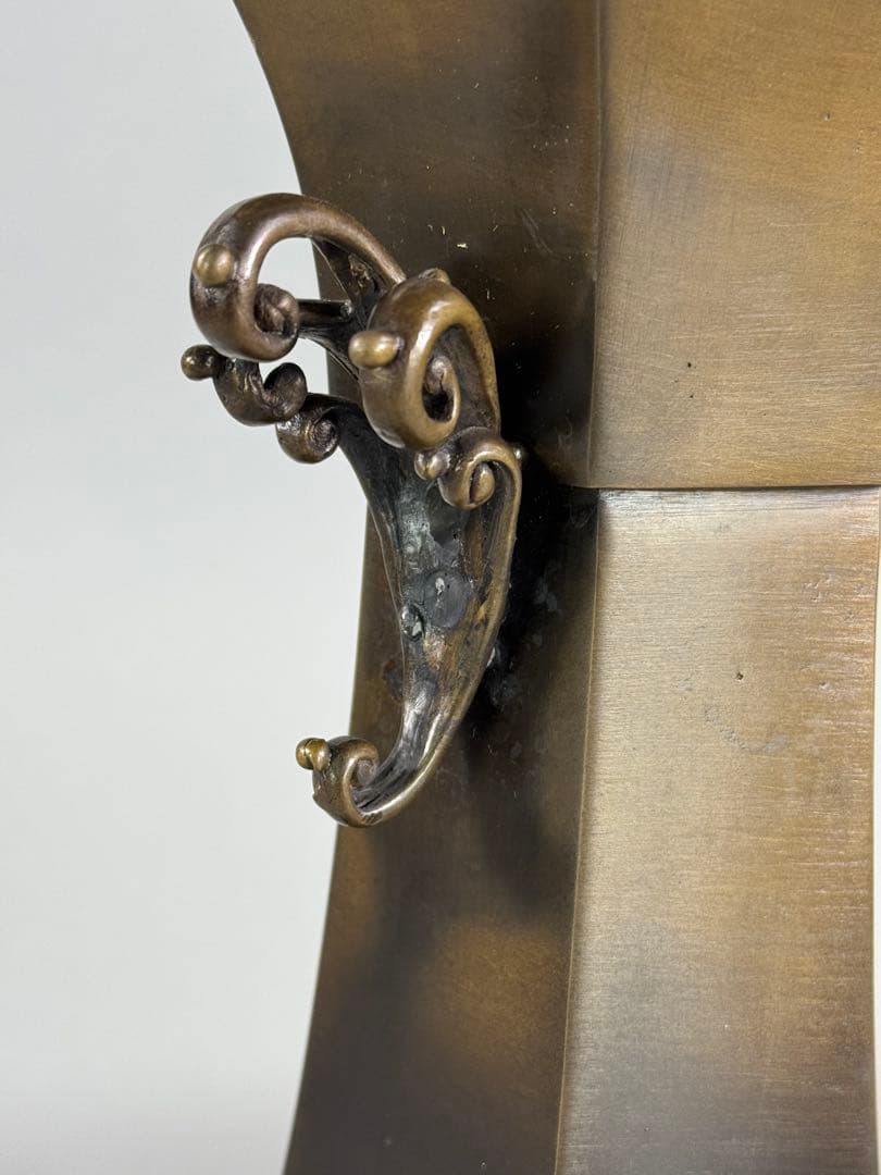 唐銅花器　いけばな　池坊　立花　古流　花瓶　華道具 高さ28.5cm 5kg