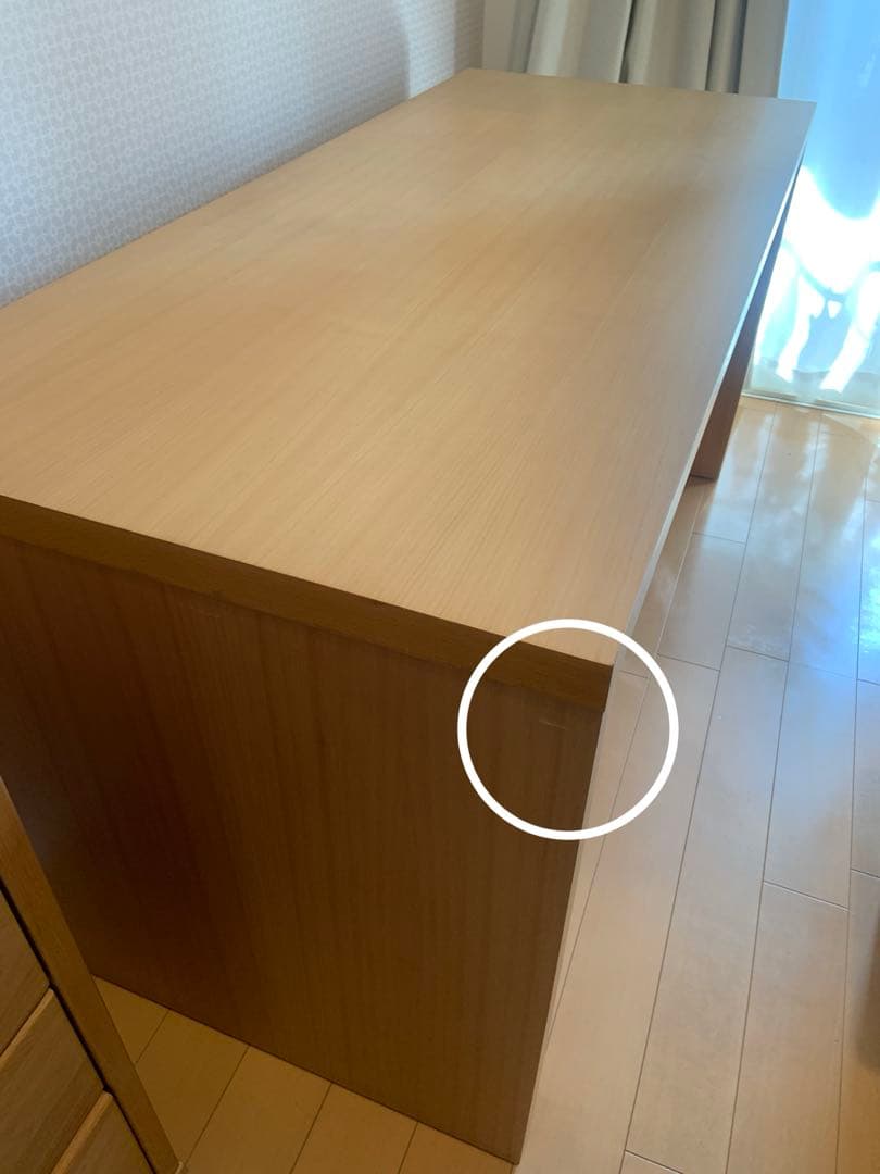 無印良品　MUJI 無垢材デスク　ブナ材　コの字　廃盤