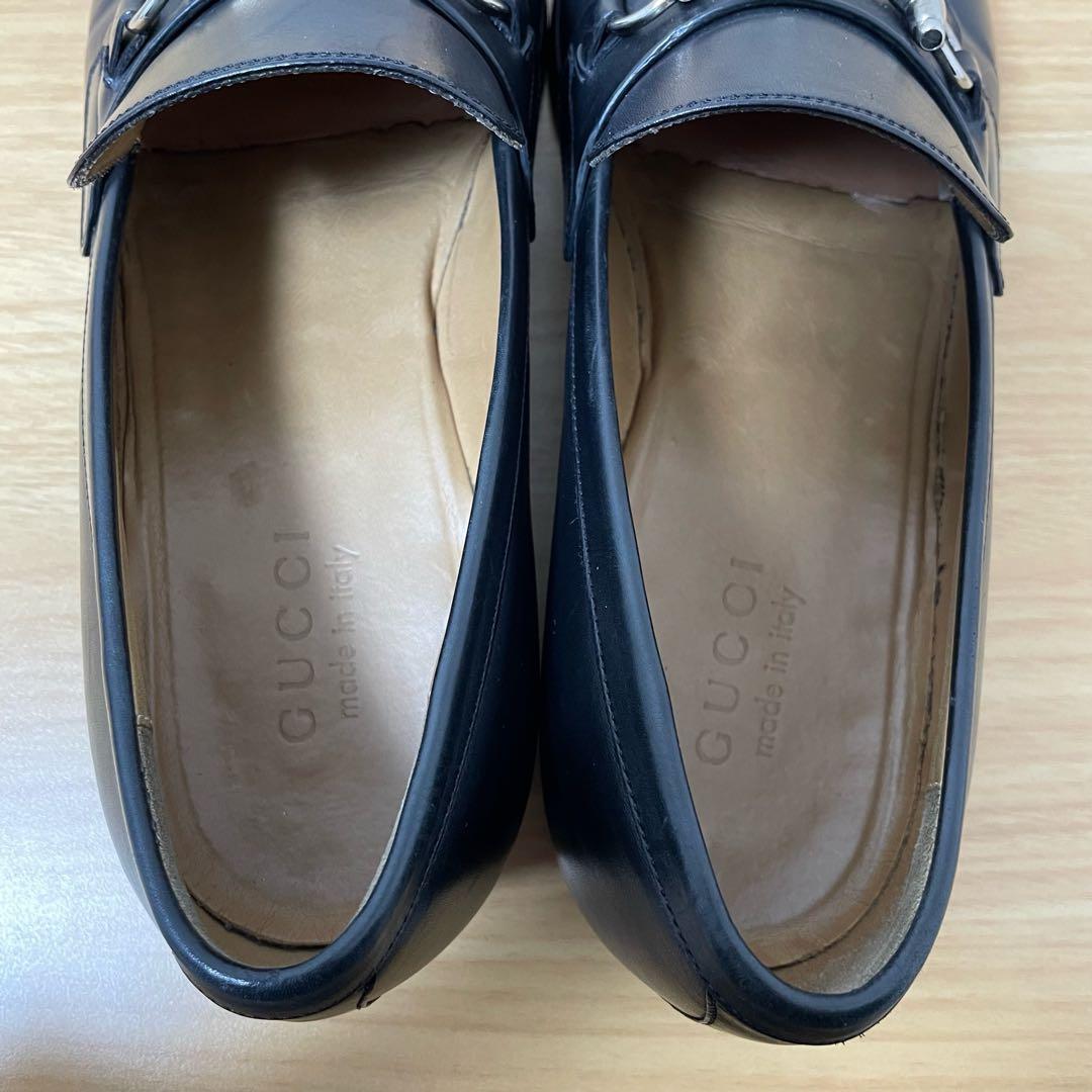 グッチ　ホースビットローファー　レザー　ブラック　8